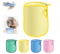 XIBHDN Super Soft Exfoliating Bath Mitt, Silicone Body Scrubber, Exfoliating Gloves for Body Scrub, Double-Sided Bath Sponge Fibers Gloves for Children and Pregnant (1pcs-Yellow)