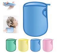 XIBHDN Super Soft Exfoliating Bath Mitt, Silicone Body Scrubber, Exfoliating Gloves for Body Scrub, Double-Sided Bath Sponge Fibers Gloves for Children and Pregnant (1pcs-Blue)