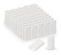Xiboya textile 100 Tubos de Bálsamo Labial Ovalados Vacíos de 15 Ml, Color Blanco, para Desodorante Labial, para Crayones Caseros.
