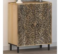 Xichuzi Armario Auxiliar Madera Maciza de Mango 60x33x75 cm, Aparadores para Salon, Aparador Entrada Recibidor, Armario Salon, Vitrinas para Salon, Muebles Auxiliares - 358214