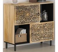 Xichuzi Armario Auxiliar Madera Maciza de Mango 80x33x75 cm, Aparadores para Salon, Aparador Entrada Recibidor, Armario Salon, Vitrinas para Salon, Muebles Auxiliares - 358239