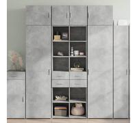 Xichuzi Armario de Madera de ingeniería Gris hormigón 70x42,5x225 cm, Armarios Dormitorio, Armario Ropero, Roperos De Dormitorio, Armario para Habitación - 3281339