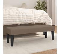 Xichuzi Banco, Bancos Baul para Dormitorio, Banco Vestidor, Banquetas, Bancos para Cocina, Banco Vestuario, Banco Auxiliar Cocina, de Tela Gris Taupe 100x30x30 cm