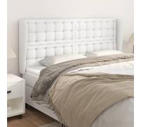 Xichuzi Cabecero con Orejas, Cabeceros Cama, Cabeceros Moderno, Cabezales Cama, Muebles Habitacion, Cama Cabeza, Mueble Cabecero, Cuero sintético Blanco 183x23x118/128cm