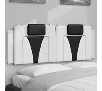 Xichuzi Cabecero de Cama Acolchado Cuero sintético Blanco Negro 140 cm, Cabeceros Cama, Cabeceros Moderno, Cabezales Cama, Muebles Habitacion, Cama Cabeza, Mueble Cabecero - 374796