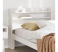 Xichuzi Cabecero de Cama con estantes Madera Maciza Pino Blanco 90 cm, Cabeceros Cama, Cabeceros Moderno, Cabezales Cama, Muebles Habitacion, Cama Cabeza, Mueble Cabecero - 850963