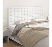 Xichuzi Cabeceros 4 Unidades, Cabeceros Cama, Cabeceros Moderno, Cabezales Cama, Muebles Habitacion, Cama Cabeza, Mueble Cabecero, de Cuero sintético Blanco 100x5x78/88 cm