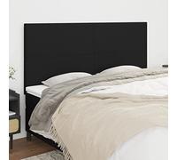 Xichuzi Cabeceros 4 Unidades de Tela Negro 80x5x78/88 cm, Cabeceros Cama, Cabeceros Moderno, Cabezales Cama, Muebles Habitacion, Cama Cabeza, Mueble Cabecero - 3116060