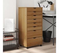 Xichuzi Cajonera con Ruedas Moss Madera Maciza Pino marrón Miel, Comoda Dormitorio, Muebles Dormitorio, Cajonera para Armario, Gavetero Dormitorio, Cómodas Y Cajoneras - 355897