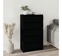 Xichuzi Cajonera de Madera contrachapada Negro 60x36x103 cm, Comoda Dormitorio, Muebles Dormitorio, Cajonera para Armario, Gavetero Dormitorio, Cómodas Y Cajoneras - 823017