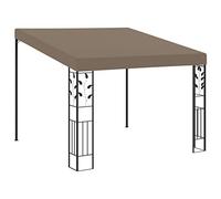 Xichuzi Cenador con Montaje en la Pared, Carpas para Exteriores, Pergolas De Jardin, Toldo Exterior, Pergola Jardin Exterior, Pergolas para Terraza, Gris Taupe 3x3x2,5 m