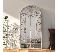 Xichuzi Espejo de Hierro, Espejos Pared Decorativos, Espejos De Salon, Espejo Recibidor Entrada, Espejo De Puerta, Color Arena para Uso Interior 70x30 cm