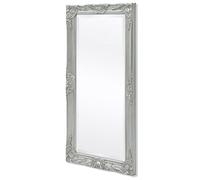 Xichuzi Espejo de Pared Estilo Barroco, Espejo Ba?o, Espejos De Salon, Espejo Recibidor Entrada, 100x50 cm Plateado