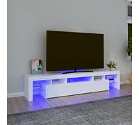 Xichuzi Mueble de TV con lucesblanco 200x36,5x40 cm, Mueble TV, Mueble Salon Moderno, Mueble para TV, Mueble Comedor, Mesa TV, Mueble Television 3152810