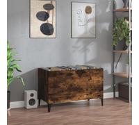 Xichuzi Mueble Discos Madera contrachapada Roble Ahumado 74,5x38x48 cm, Estanteria CD, Mueble Tocadiscos, Mueble para Discos, Mueble para Vinilos, Mueble para Tocadiscos - 831970
