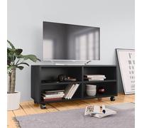Xichuzi Mueble para TV, Mesa TV, Mueble Television, Mesa Television, Muebles Salon, Muebles De Salon TV,con Ruedas aglomerado Negro 90x35x35 cm