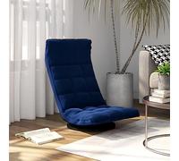 Xichuzi Silla de Suelo giratoria de Terciopelo Azul, Asiento Acolchado con Respaldo, Sofa Gaming, Play Seat, Sillon Lectura, Silla Yoga
