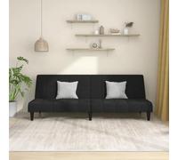 Xichuzi Sofá Cama de 2 plazas Terciopelo Negro, Sofas De Salon, Sofa Relax - 375844