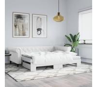 Xichuzi Sofá con Cama Cuero sintético Blanco 90x200 cm, Estructura de Cama, Sofas De Salon, Sofa Relax, Sofa Bed, Base De Cama, Marco De Cama, Somier - 3197724