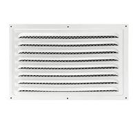 Xiciki Cubierta de ventilación de aire, 12 x 8 pulgadas, rejillas de ventilación blancas de acero inoxidable con pantalla de protección contra insectos para techo y pared lateral, rejilla de