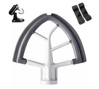 Xiciki Flex Edge - Batidor plano para KitchenAid 4.5-5QT, apto para alimentos, con bordes de silicona y 2 soportes para cables, apto para lavavajillas