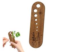 Xiciki Separador de hojas de verduras, cuenco pelador de hierbas de madera, utensilio de cocina de cerámica para el hogar, tono de madera natural, pelador de hierbas, perfecto para entusiastas de la