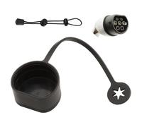 Xiciki Tapa protectora de cable de carga tipo 2, tapa protectora, protección contra el polvo, conector EV tipo 2 con banda elástica, tipo 2, cubierta de silicona impermeable para el lado del vehículo