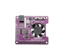 xicoolee Cooling Fan Expansion Board for Raspberry Pi Zero Zero W Zero WH 2B 3B 3B+ 4B 40PIN GPIO I2C Control Speed PCA9685 PWM Output with RGB Speed Indicator LED Power Conversion DC 7~28V