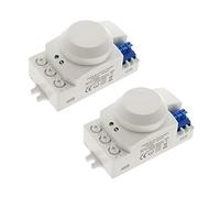 XIDIT 2 x 5,8 GHz HF System LED Microondas Sensor de movimiento Interruptor de luz Cuerpo Detector de movimiento