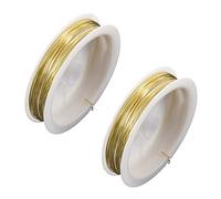 XIDIT 2 x alambre de latón de colores dorado, 9 m x 0,5 mm