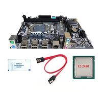 XIDIT Placa base X79 PC + CPU E5 2420 + grasa térmica + cable SATA LGA1356 2XDDR3 ranura RAM M.2 NVME SATA3.0 placa base para juegos