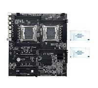 XIDIT X99 - Placa base de CPU de doble enchufe + grasa térmica LGA2011-3 V3/V4 8XDDR4 ECC RAM ranura PCIEx16 SATA3.0 Server PC placa base PCB negro + mano de obra fina de metal