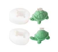 Xidmold 2 moldes de silicona con forma de tortuga de tortuga de silicona para velas de cera de soja, jabón, yeso, resina epoxi, artesanía (C)
