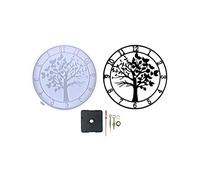 Xidmold Molde de resina de reloj, moldes de reloj de silicona con números romanos con movimiento, molde de reloj de árbol para fundición de resina epoxi, kit de moldes de resina para decoración de