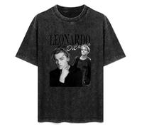 XIEAI Leonardo Dicaprio Titanic Men's T-Shirt Graphic Unisex Black Top Shirt M