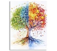 Xieazgsn 5D Diamond Painting Adultos Árbol, Kit Pintura de Diamantes DIY Color, Manualidades Niños y Adultos, Regalo Original Cumpleaños, Decoración Pared Hogar, Strass Redondos 20x30 cm, z@315