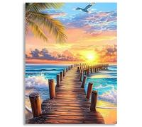 Xieazgsn 5D Diamond Painting Adultos Atardecer, Kit Pintura de Diamantes DIY Paisaje, Manualidades Niños y Adultos, Regalo Original Cumpleaños, Decoración Pared Hogar, Strass Cuadrados 40x60cm, z@863