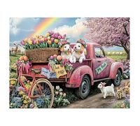 Xieazgsn 5D Diamond Painting Adultos Flor, Kit Pintura de Diamantes DIY Perro, Manualidades Niños y Adultos, Regalo Original Cumpleaños, Decoración Pared Hogar, Strass Cuadrados 70x90cm, z@1534