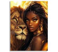 Xieazgsn 5D Diamond Painting Adultos Mujer, Kit Pintura de Diamantes DIY León, Manualidades Niños y Adultos, Regalo Original Cumpleaños, Decoración Pared Hogar, Strass Redondos 20x30cm, z@827