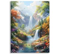 Xieazgsn 5D Diamond Painting Adultos Otoño, Kit Pintura de Diamantes DIY Caer, Manualidades Niños y Adultos, Regalo Original Cumpleaños, Decoración Pared Hogar, Strass Redondos 70x90cm, z@425