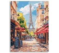 Xieazgsn 5D Diamond Painting Adultos París, Kit Pintura de Diamantes DIY Paisaje, Manualidades Niños y Adultos, Regalo Original Cumpleaños, Decoración Pared Hogar, Strass Cuadrados 40x60 cm, z@379