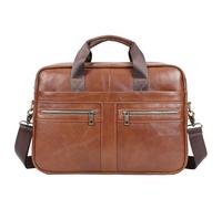 Xieben Bolso bandolera de cuero para negocios, maletín, bolso para hombres, lleva toda la protección para computadora portátil, para computadora de 14 pulgadas, bandolera, bandolera, asas Negro