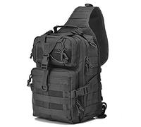 Xieben Mochila táctica militar de nailon para hombre, mochila para viajes al aire libre, portátil, senderismo, acampada, bandolera, mochila para el pecho, mochila para el día
