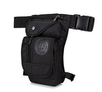 Xieben Nylon Bolsa Táctica De Pierna para Hombre Mujere Motocicleta Crossbody Hombro Bolso de Cintura Riñonera Fanny Pack Paquete Montar Viajes Senderismo Ciclismo Negro