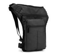 Xieben Nylon Táctica Bolsa De Pierna para Hombre Mujere Motocicleta Crossbody Hombro Bolso de Cintura Riñonera Fanny Pack Paquete Montar Viajes Senderismo Ciclismo Negro