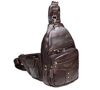 Xieben Sling Bolsa De Cuero Para Hombres Mujeres Hombro Messenger Pouch Multipurpose School Daypack Travel Riding Outdoor Cross Body Pack