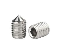 Xiedeai Herramientas Ferretería Clavos Pernos Punta Cónica Acero Inoxidable Tornillos Sin Cabeza - Hexagonal Tornillos de Fijación Rosca Métrica Llave Allen Prisioneros Máquina Tornillo M5 M6 M8