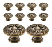 XIEHYA 10 piezas vintage cajón manija gabinete perillas decoración un solo agujero Para Gabinete Cajones(Color 3)