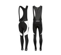 XIEHYA Culotte De Ciclismo con Forro Polar 2 Piezas de Forro Polar Invierno for Ciclismo, Mallas térmicas con Tirantes, Pantalones Reflectantes for Bicicleta Carretera y Carreras(White,XL)