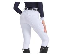 XIEHYA Pantalones De Equitación Pantalones de equitación Silicona Antideslizantes, Secado rápido y Ajustados, for exámenes ecuestres Mallas De Equitación(White,S)